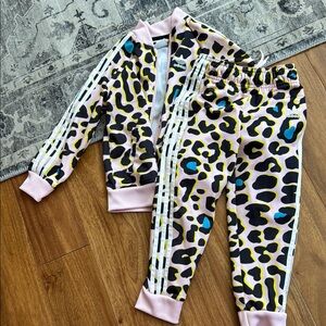 Adidas Pink Leopard Print Tracksuit